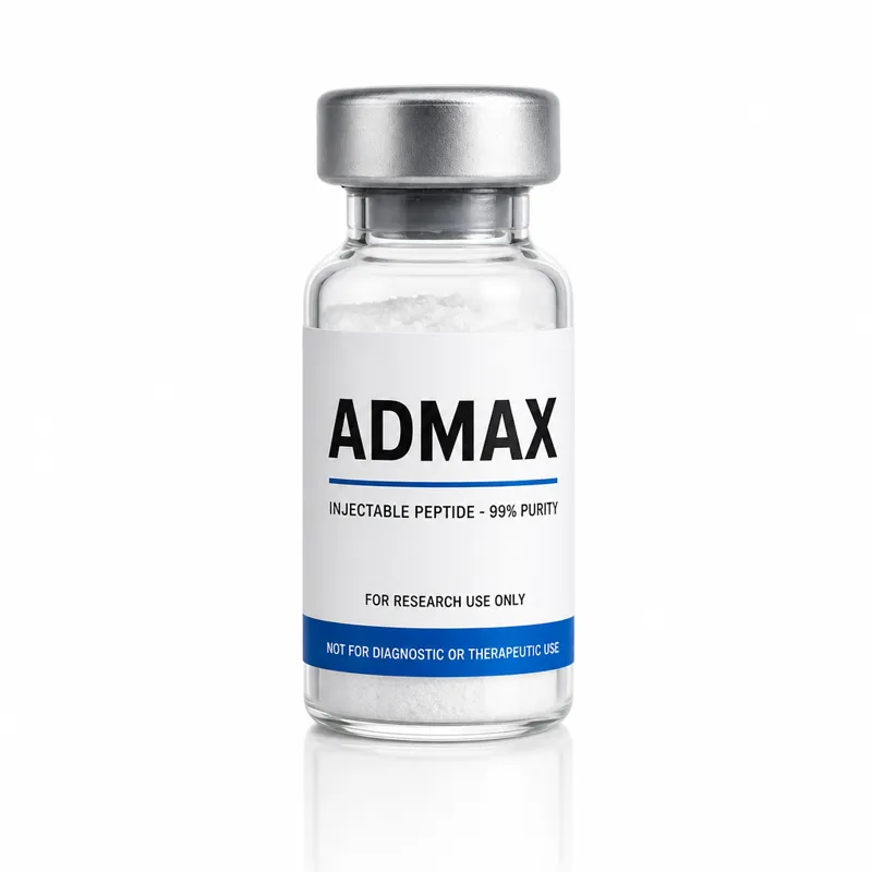 Vial de Admax, insumo de referencia para investigación