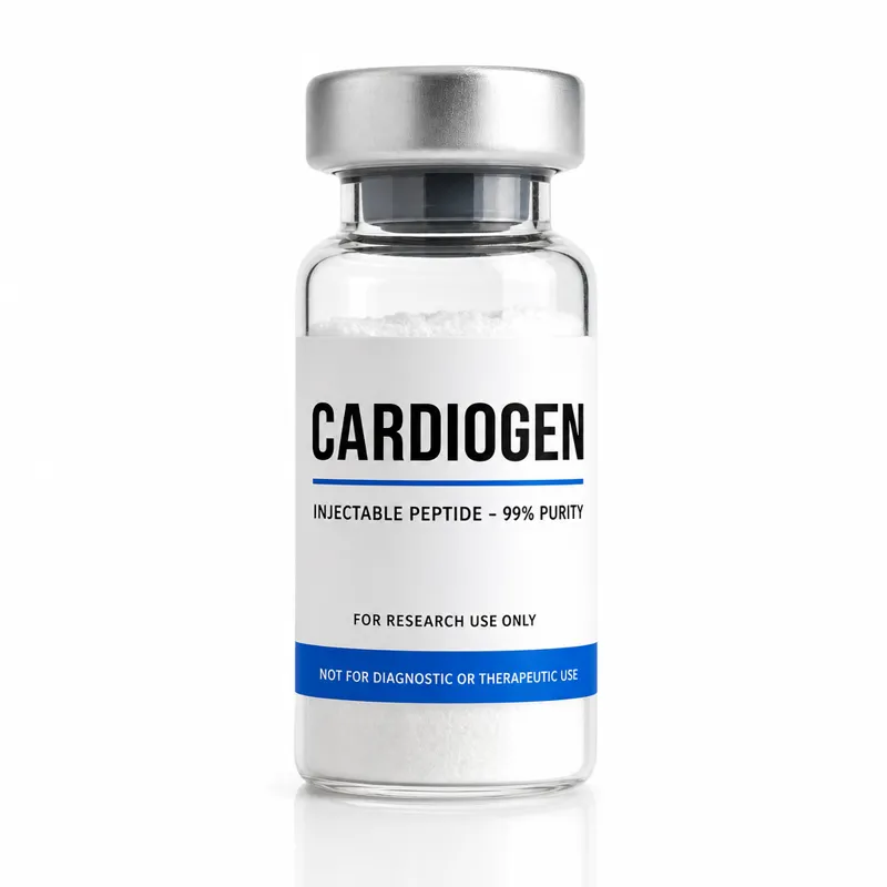 Vial de Cardiogen, insumo de referencia para investigación