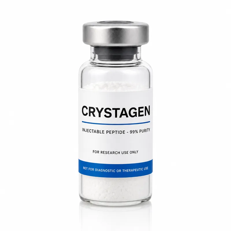 Vial de Crystagen, insumo de referencia para investigación