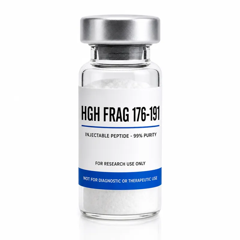 Vial de HGH Fragment 176-191, insumo de referencia para investigación