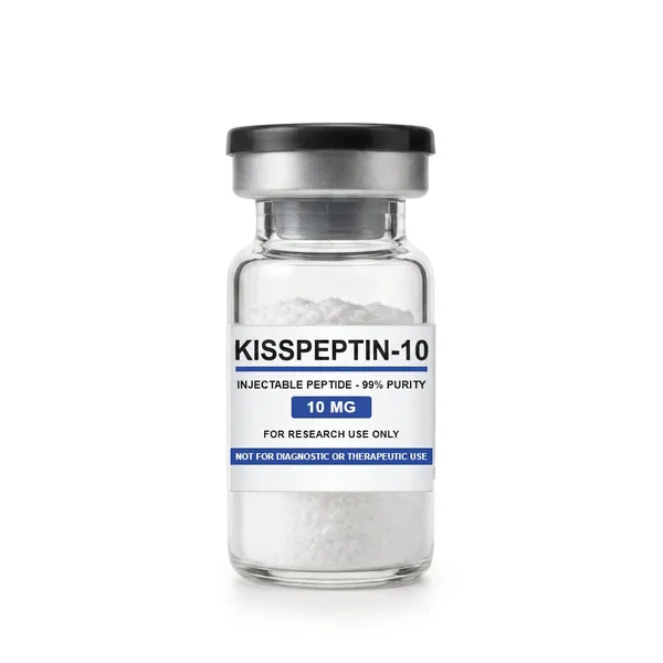 Vial de KissPeptin-10, insumo de referencia para investigación