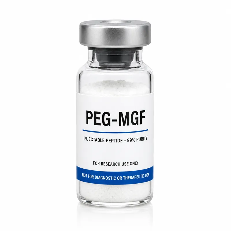 Vial de PEG MGF, insumo de referencia para investigación